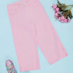 Pantaloons Junior Girls Cherry Blossom Cotton Solid Track Bottoms & Joggers-image-34