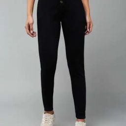 DOLCE CRUDO Black Plain Jeans-image-74