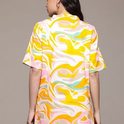 Roadster Abstract Printed Open Front Shrug image 5