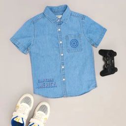 Pantaloons Junior Starlight Blue Shirt-image-54