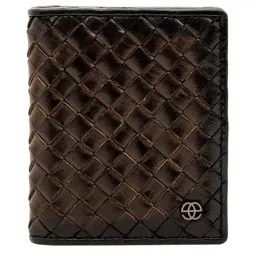 Eske Brown Textured Bi-Fold Wallet for Men-picture-10