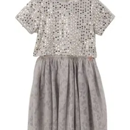 Angel & Rocket Kids Jasmine Silver Embellished Dress-image-55