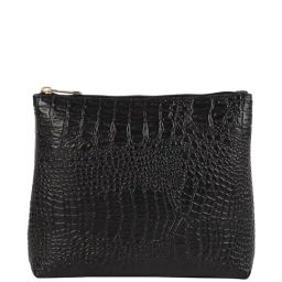 Bagsy Malone Black Textured Small Pouch-image-78