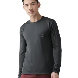 Chkokko Dark Grey Regular Fit Sports T-Shirt-image-21