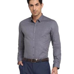Turtle Grey Slim Fit Shirt-image-42