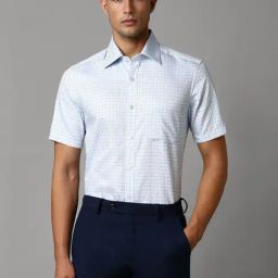 Louis Philippe Blue Regular Fit Checks Shirt-picture-20