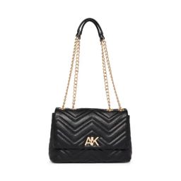 Anne Klein Black Quilted Shoulder Handbag-13