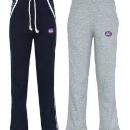 Vimal Jonney Kids Multicolor Mid Rise Trackpants - Pack of 2-image-48