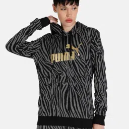 Puma Black & Grey Graphic Print Hoodie-16