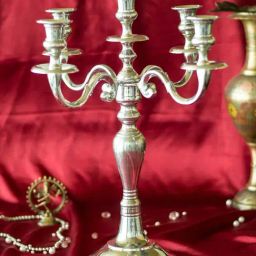 Homesake 'Diwali' Antique Silver Metal 5-in-1 Candle Holder-image-47