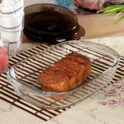 Duralex 'Ovenchef' Transparent Glass 33 cm Rectangular Roaster (2.5 L) - Set of 1-0