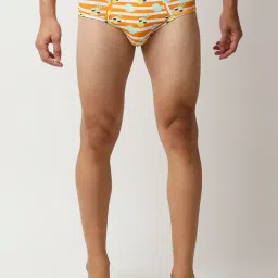 UnderJeans by Spykar Orange Printed Briefs-picture-34