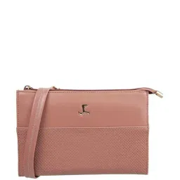 Mochi Peach Textured Medium Sling Handbag-48