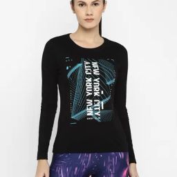 Appulse Black Printed Slim Fit Cotton T-Shirt-image-84