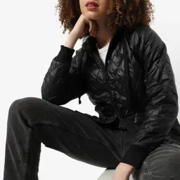 Campus Sutra Black Padded jacket-image-25