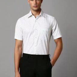 Louis Philippe White Regular Fit Printed Shirt-image-56
