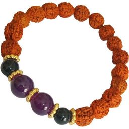 Divine souvenirs Wooded Unisex Artificial Beaded Elasticated Bracelet-image-69
