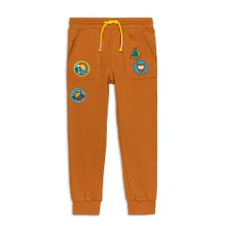 H by Hamleys Boys Light Brown Solid Joggers-image-66