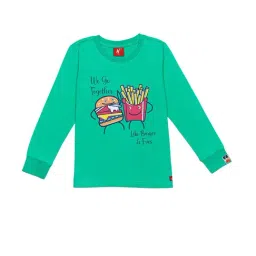 H by Hamleys Boys Green Printed Full Sleeves T-Shirt-image-99