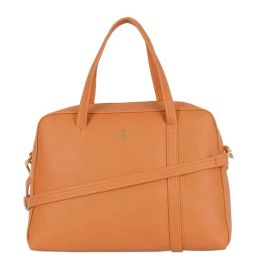Baggit Orange Solid Medium Bowler Bag-image-0