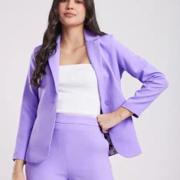 Fablestreet Lilac Relaxed Fit Blazer-picture-36