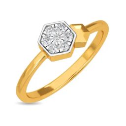 Kisna Diamond & Gold Jewellery Dahlia 18k (750) Diamond & Gold Ring For Women-picture-10