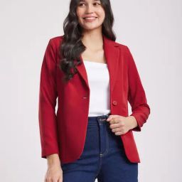 Fablestreet Red Relaxed Fit Blazer-picture-41