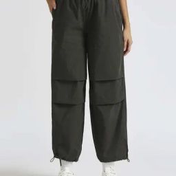 Pepe Jeans Charcoal Grey Cotton Parachute Pants-picture-21