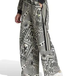 Adidas White Loose Fit Printed Trousers-image-15