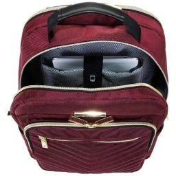 Reaction Kenneth Cole Burgundy Polyester Large Laptop Backpack image 5