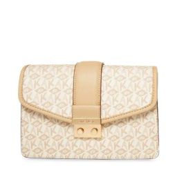 Anne Klein Cream Logo Sling Handbag-42