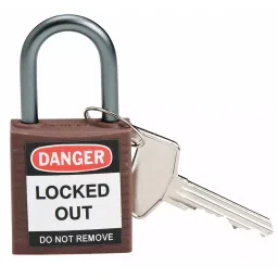 BRADY Lockout Padlock with 6 Keys Nylon Brown, 39N194 (Set of 6 Pcs)-image-120