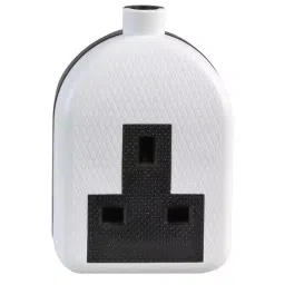 PRO ELEC SOCKET, EXTENSION, 1WAY, RUBBER, WHITE, 0138-W-18