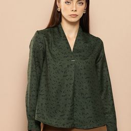 her by invictus Abstract Print Shirt Style Top-picture-3