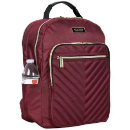 Reaction Kenneth Cole Burgundy Polyester Large Laptop Backpack-picture-25