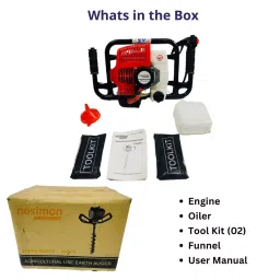 Nosimon Quality Petrol Engine Earth Auger 52CC with 4 inch and 6 inch Drill Bit RK205-52CC-4-6 image 2