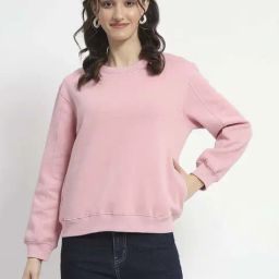 MADAME Pink Plain Sweatshirt-image-31