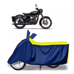 Auto Pearl Two Wheeler Cover for Royal Enfield Classic 500 - Yellow, Blue-43
