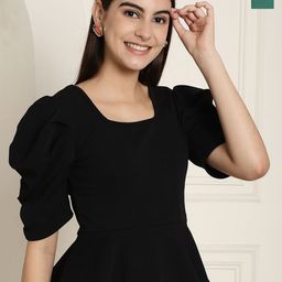 Metronaut Women Pack Of 2 Square Neck Peplum Top-image-51