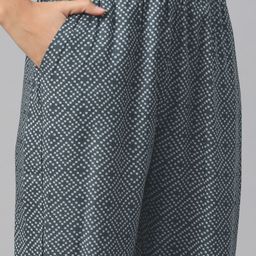 Readiprint Fashions Abstract Printed Mirror Work Kurta with Trousers & Dupatta image 3