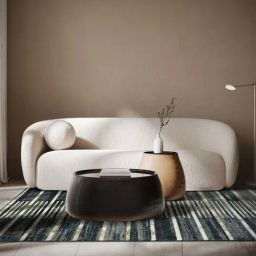 Ddecor Live Beautiful Blue Polypropylene Rug-44