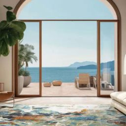 Ddecor Live Beautiful Multicolor Polyester Rug-5