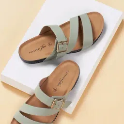Forever Glam by Pantaloons Women's Sage Green Casual Sandals-image-67