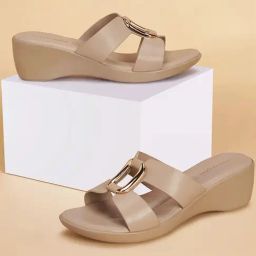 Forever Glam by Pantaloons Women's Cream Casual Wedges-picture-7