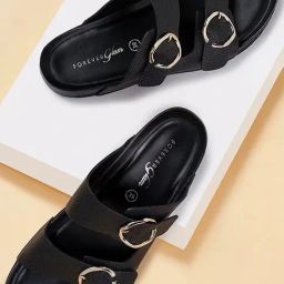 Forever Glam by Pantaloons Women's Black Casual Sandals-image-58