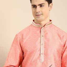 Anouk Men Geometric Printed Jacquard Kurta-42