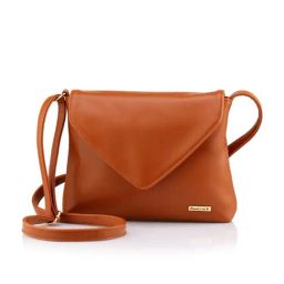 Fastrack MTO MTS Tan Solid Medium Sling Handbag-1