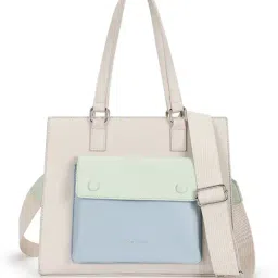 Fastrack White Color Block Large Satchel-picture-15