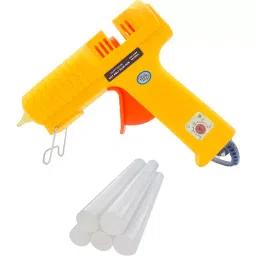 CRAFTYGUN 150 W Trigger Feed Hot Glue Gun Yellow with 5 Stick, FD-150 W-40