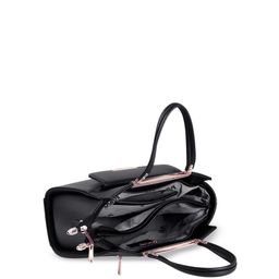 WOMEN MARKS Textured PU Structured Handheld Bag image 4